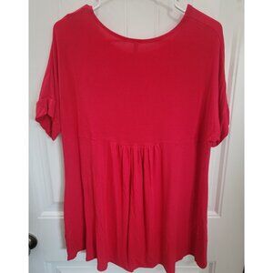 Azules Red High low flowy top (M)